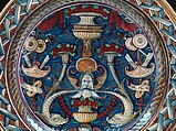 Dish, Workshop of Maestro Giorgio Andreoli (Italian (Gubbio), active first half of 16th century), Maiolica (tin-glazed earthenware), lustered, Italian, Gubbio
