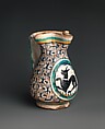 Jug, Maiolica (tin-glazed earthenware), Italian, Florence or environs (probably Montelupo)