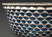 Bowl on foot with arms of the Ridolfi di Borgo family, Maiolica (tin-glazed earthenware), Italian, Montelupo