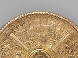 Tazza with Emperor Tiberius figure and dish with scenes from the life of Nero, Gilded silver, Flemish, Antwerp (?)