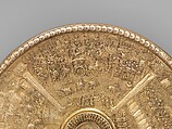 Tazza with Emperor Tiberius figure and dish with scenes from the life of Nero, Gilded silver, Flemish, Antwerp (?)
