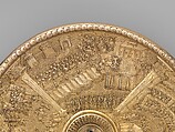 Tazza with Emperor Tiberius figure and dish with scenes from the life of Nero, Gilded silver, Flemish, Antwerp (?)