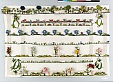 Piece (one of twelve), Silk, needle lace, Greek