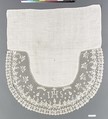 Piece, Linen and cotton, applied, British