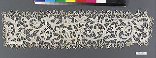 Fragment of banding, Needle lace, European
