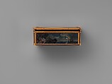 Snuffbox with four maritime scenes; Louis XIV crossing the Rhine in 1672, Adrien Jean Maximilien Vachette (French, Cauffry 1753–1839 Paris), Gold, enamel, French, Paris