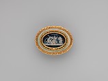 Snuffbox with six allegories of love, Miniatures by Jacques Joseph de Gault  (French, 1738–after 1812), Gold, enamel; grisaille en camaïeu on ivory, French, Paris