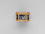 Snuffbox with miniatures representing the Diversions of Love and dancing figure, Miniatures by Jacques Joseph de Gault  (French, 1738–after 1812), Gold; grisaille on enamel, French