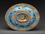Basin or dish with The Gathering of Manna, Probably workshop of Antoine Conrade and his family, Maiolica (tin-glazed earthenware), probably French, Nevers
