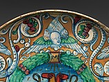 Armorial bowl, Workshop of Maestro Giorgio Andreoli (Italian (Gubbio), active first half of 16th century), Maiolica (tin-glazed earthenware), lustered, Italian, Gubbio