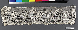 Fragment, Bobbin lace, British, Northamptonshire