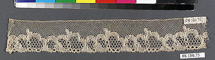 Fragment, Bobbin lace, British, Northamptonshire