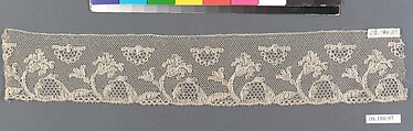 Fragment, Bobbin lace, British, Northamptonshire