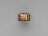 Snuffbox with theatrical scenes of a rope dancer and a puppet show, Box by Joseph Etienne Blerzy (French, active 1750–1806), Gold, enamel; vellum, French, Paris