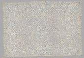 Table cover, Linen, embroidered net, Italian