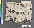 Fragment, Needle lace, Italian, Venice