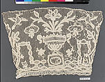 Cuff, Embroidered net, German