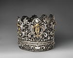 Torah crown (keter), Andrea Zambelli "L&#39;Honnesta" (Italian, active 1732–1772), Silver, parcel gilt, Italian, Venice