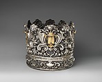 Torah crown (keter), Andrea Zambelli "L&#39;Honnesta" (Italian, active 1732–1772), Silver, parcel gilt, Italian, Venice