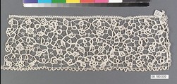 Fragment, Bobbin lace, Italian, Genoa