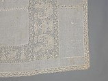 Cover, Linen, embroidered net, Italian, Sicily