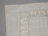 Cover, Linen, embroidered net, Italian, Sicily