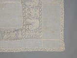 Cover, Linen, embroidered net, Italian, Sicily