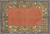 Cover, Embroidered net, buratto, silk, Italian, Abruzzi