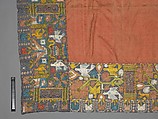 Cover, Embroidered net, buratto, silk, Italian, Abruzzi