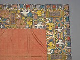 Cover, Embroidered net, buratto, silk, Italian, Abruzzi