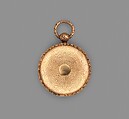 Pocket watch, Watchmaker: Robert Roskell (British, active 1790–1847), Case: gold; Dial: gold with gold and steel hands; Movement: partly gilded brass, partly blued steel, and diamond, British, Liverpool