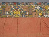 Cover, Embroidered net, buratto, silk, Italian, Abruzzi
