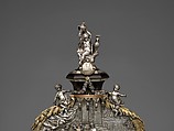 Mantel clock with alarm, Clockmaker: Franz Xavier Gegenreiner (German, active 1760–70), Case: tortoiseshell backed with brass leaf, pearwood veneered with rosewood; and partly gilded silver; Movement: gilded brass and steel, German, Augsburg