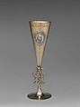 Conical cup, Pál Zilahy (active ca. 1635–52), Silver, partly gilded, Hungarian, Kolozsvár