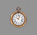 Watch, Case maker: Attributed to Christian Gottlieb Stiehl (German, 1708–1792), Case: gold, inlaid with hardstones, probably German, Dresden
