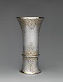 Footed beaker, Attributed to Paulus Brölfft (active 1574–1602), Silver, partially gilded, Hungarian, Nagyszeben