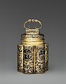 Canister, Gilded silver, enamel, Hungarian, possibly Fogaras