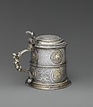 Tankard, Silver, partly gilded, Hungarian, possibly Nagyszben