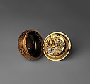 Pair-case watch with quarter repeating mechanism, Watchmaker: George Graham (British, 1673–1751), Outer and inner cases: gold; Dial: champlevé gold; Movement: gilded brass and partly blued steel, British, London