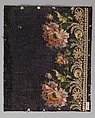 Embroidery sample for a man’s suit, Silk embroidery on silk velvet, French