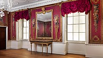 Tapestry Room from Croome Court, Room after a design by Robert Adam (British, Kirkcaldy, Scotland 1728–1792 London), Plaster, pine, mahogany, bronze-gilt, marble, lapis lazuli, steel; wool and silk (22-24 warps per inch, 9-10 per centimeter), British, Worcestershire with French, Paris (Gobelins) tapestry