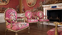 Tapestry Room from Croome Court, Room after a design by Robert Adam (British, Kirkcaldy, Scotland 1728–1792 London), Plaster, pine, mahogany, bronze-gilt, marble, lapis lazuli, steel; wool and silk (22-24 warps per inch, 9-10 per centimeter), British, Worcestershire with French, Paris (Gobelins) tapestry