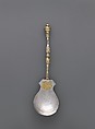 Spoon, Silver, partly gilded, possibly Hungarian