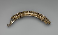 Belt buckle, Silver, partly gilded, pearls, rubies, Hungarian