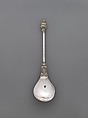 Spoon, Attributed to Sebastianus Aurifaber (recorded 1575), Silver, partly gilded, Hungarian, Lőcse