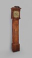 Longcase clock with calendar, Clockmaker: Joseph Knibb (British, 1640–1711), Case: walnut and oak veneered with walnut; dial: gilded and silvered brass; movement: brass, steel, British, London