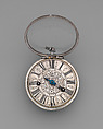 Pair-case watch with alarm, Case maker: Probably Adam Roumeau (working 1687, died before 1698), Case and dial: silver with blued-steel hand; movement: brass and steel, British, London