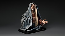 Mater Dolorosa, Pedro de Mena (Spanish, Granada 1628–1688 Málaga), Partial-gilt polychrome wood, Spanish, probably Málaga