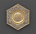Hexagonal dish, Silver, partly gilded, Hungarian, Transylvania