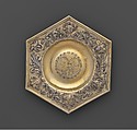 Hexagonal dish, Silver, partly gilded, Hungarian, Transylvania